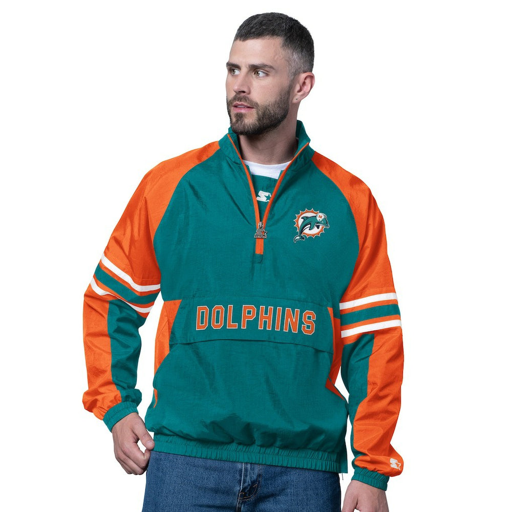 Miami Dolphins Starter Vintage Logo Prospect Half-Zip Pullover | NFL US
