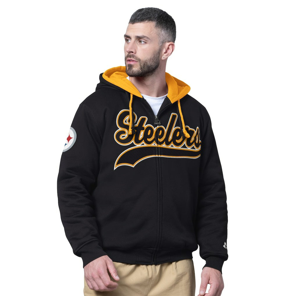 Pittsburgh Steelers Starter Big Shot Full-Zip Double Hoodie | NFL US