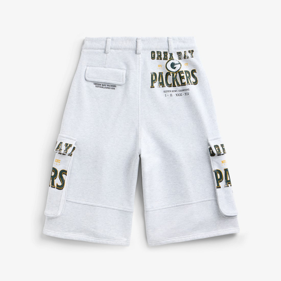 Green Bay Packers Off Season x NFL Women's Fleece Cargo Shorts | NFL Online