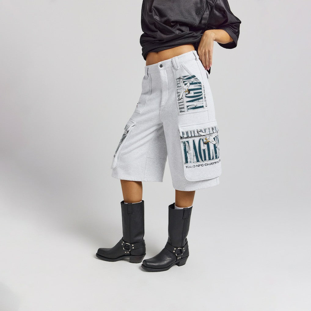 Philadelphia Eagles Off Season x NFL Women's Fleece Cargo Shorts | NFL New