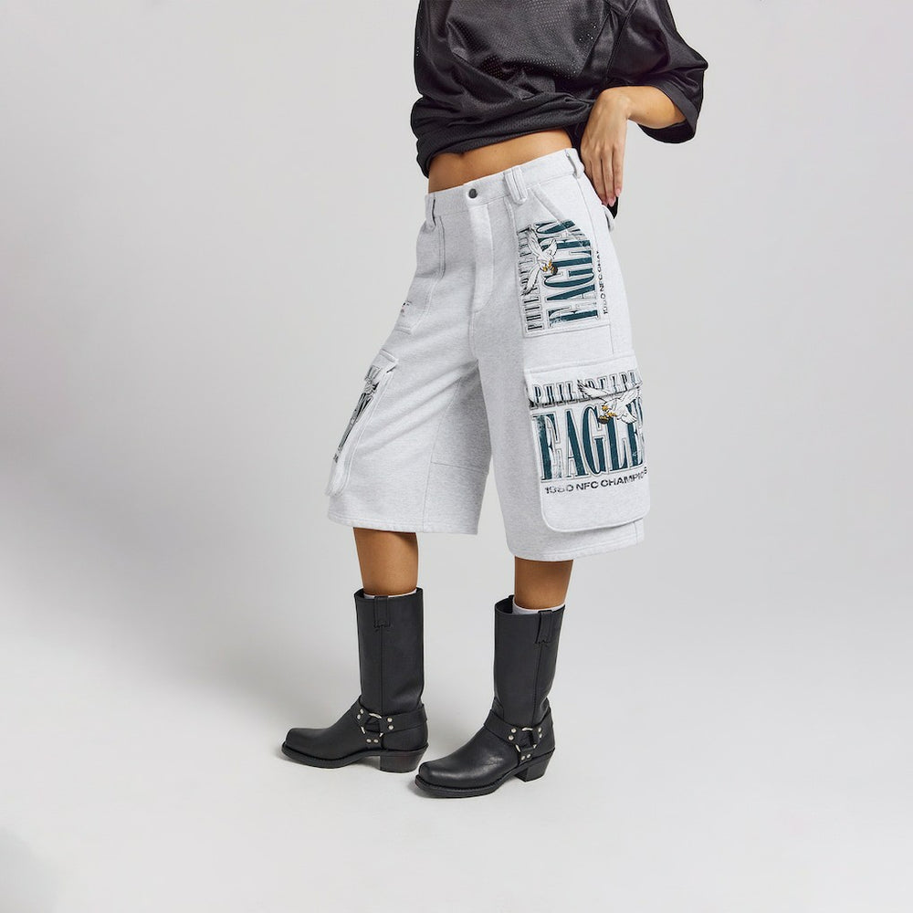Philadelphia Eagles Off Season x NFL Women's Fleece Cargo Shorts | NFL New