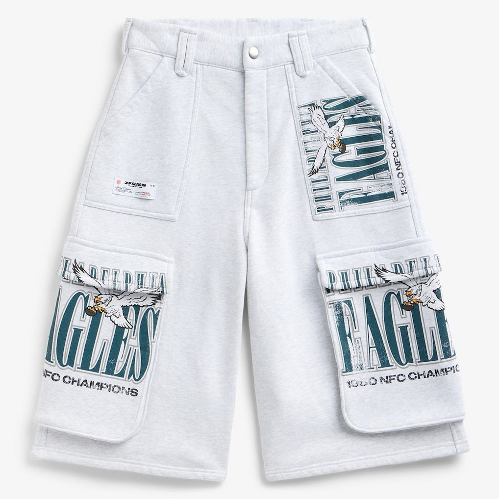 Philadelphia Eagles Off Season x NFL Women's Fleece Cargo Shorts | NFL New