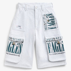 Philadelphia Eagles Off Season x NFL Women's Fleece Cargo Shorts | NFL New