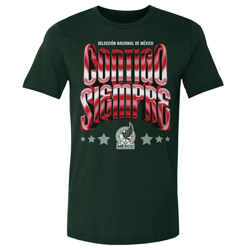 Mexico National Team 500 Level Contigo Siempre Vintage T-Shirt for sale - Forest Green