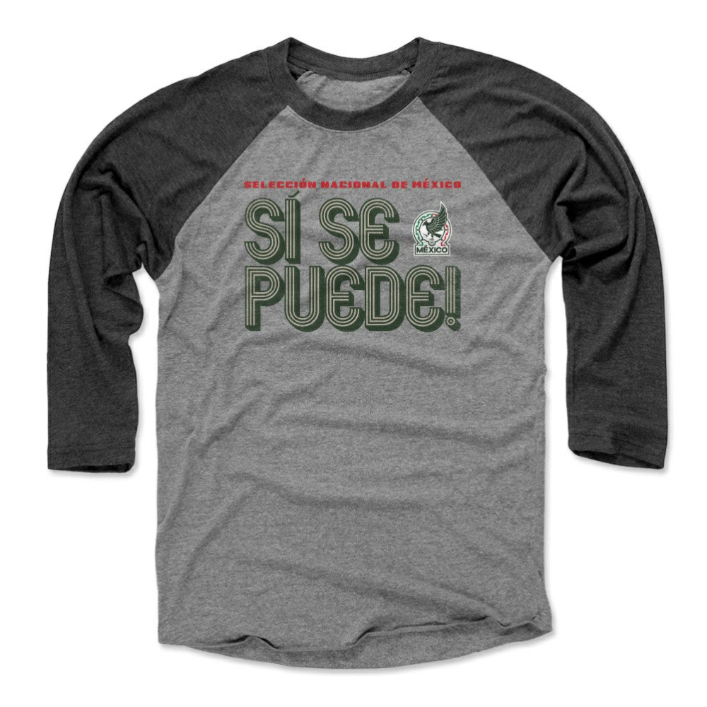Mexico National Team 500 Level Unisex Si Se Puede Inline Bold Raglan 3/4-Sleeve Baseball T-Shirt