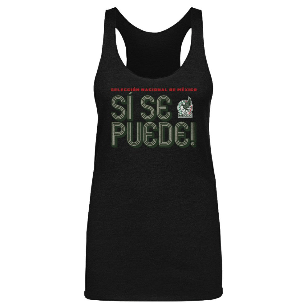Mexico National Team 500 Level Women's Si Se Puede Inline Bold Tri-Blend Racerback Tank Top