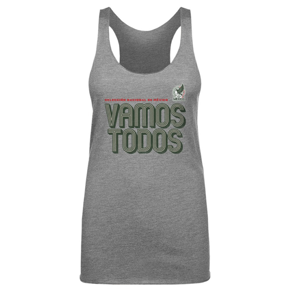Mexico National Team 500 Level Women's Vamos Todos Inline Bold Tri-Blend Tank Top