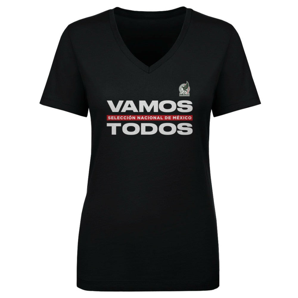 Mexico National Team 500 Level Women's Vamos Todos V-Neck T-Shirt