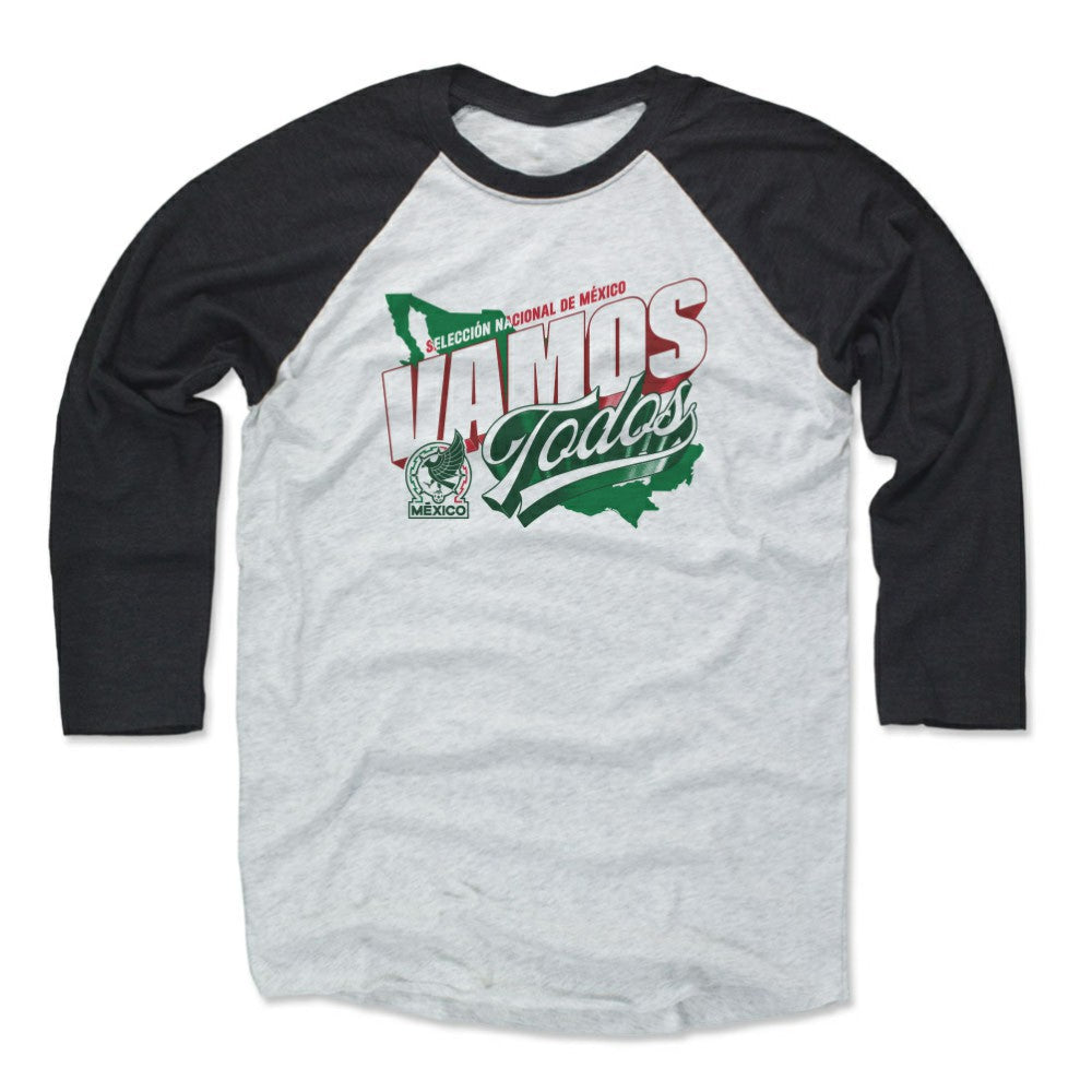 Mexico National Team 500 Level Vamos Todos 3/4-Sleeve Tri-Blend Baseball T-Shirt