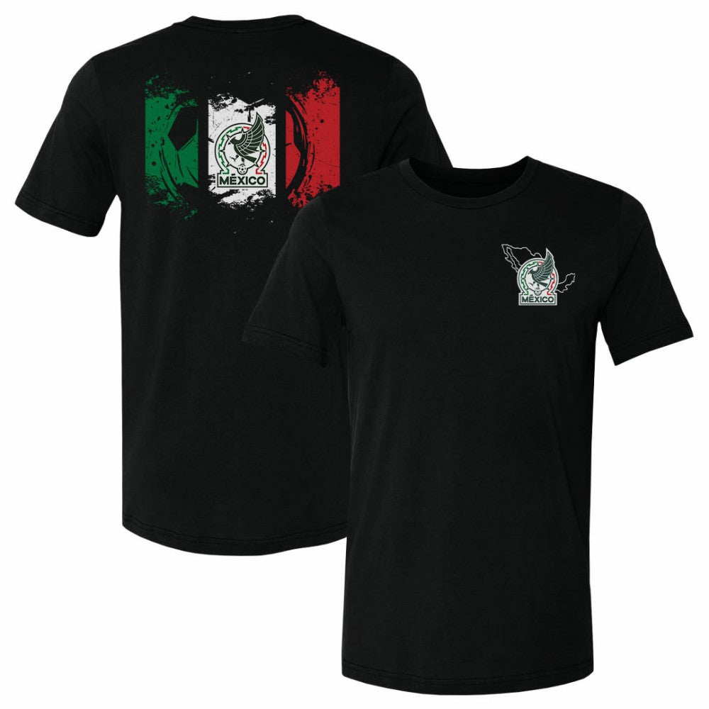 Mexico National Team 500 Level Grunge Flag F&B T-Shirt