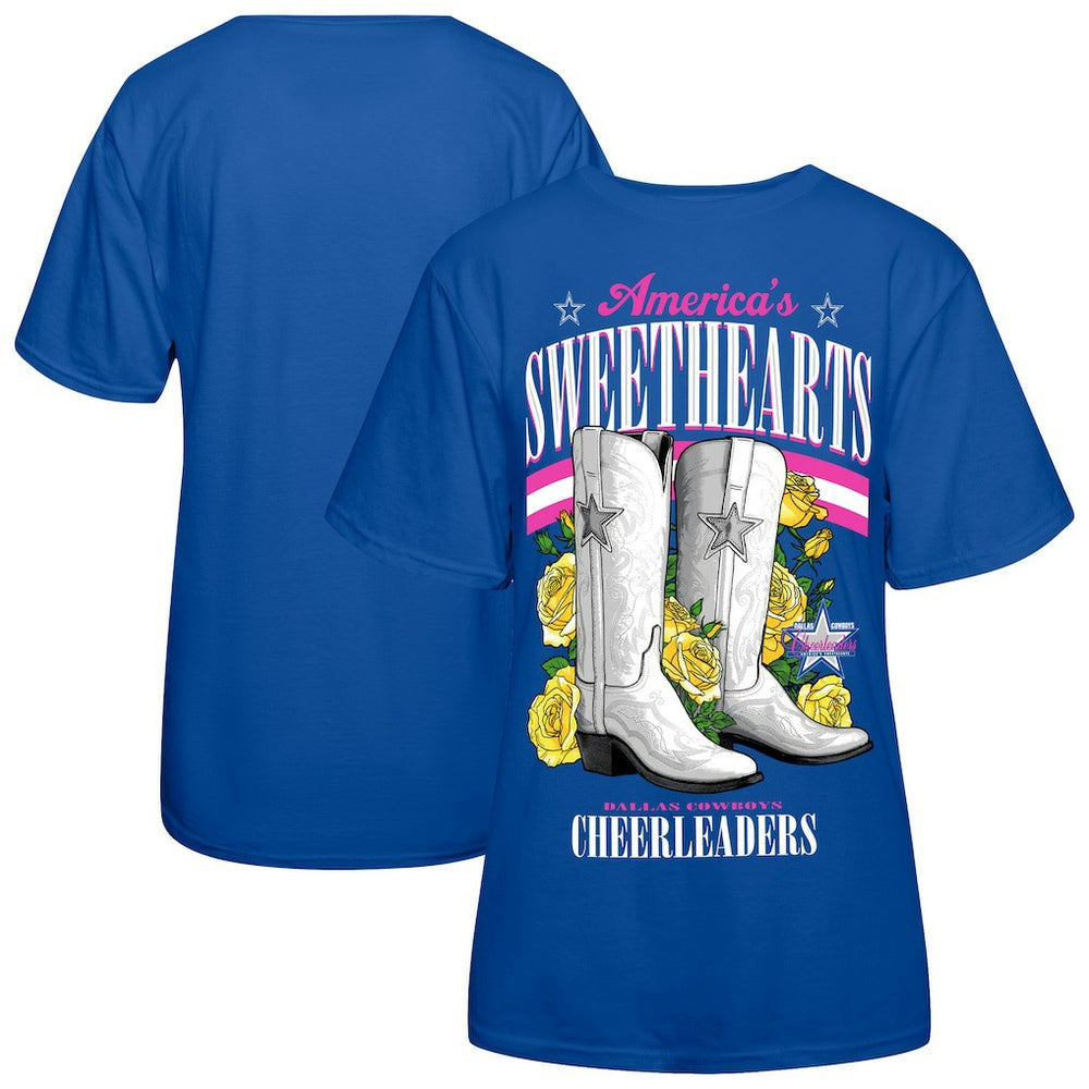 Dallas Cowboys Cheerleaders Women's Sweetheart Boots T-Shirt | NFL Discount