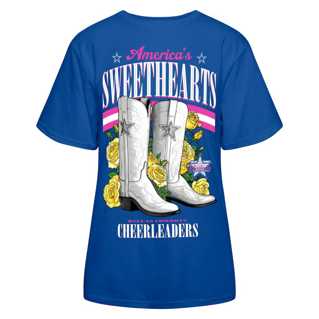 Dallas Cowboys Cheerleaders Women's Sweetheart Boots T-Shirt | NFL Discount