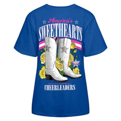 Dallas Cowboys Cheerleaders Women's Sweetheart Boots T-Shirt | NFL Discount