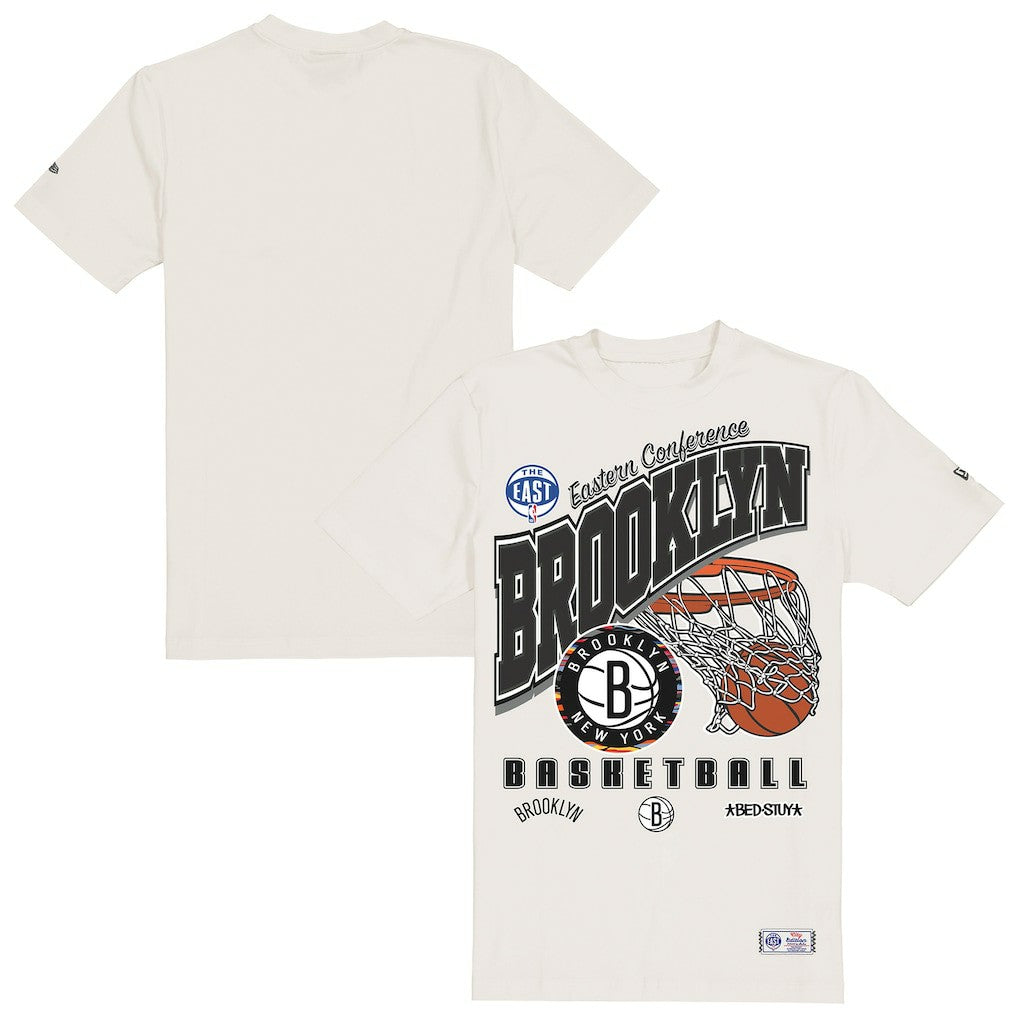 Cream Brooklyn Nets Oversized City Edition Remix Vintage T-Shirt | NBA