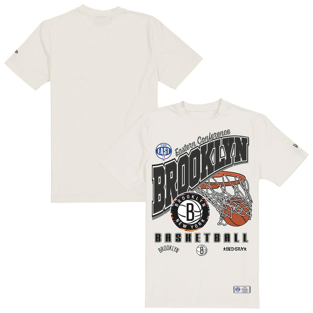 Cream Brooklyn Nets Oversized City Edition Remix Vintage T-Shirt | NBA
