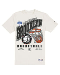 Cream Brooklyn Nets Oversized City Edition Remix Vintage T-Shirt | NBA