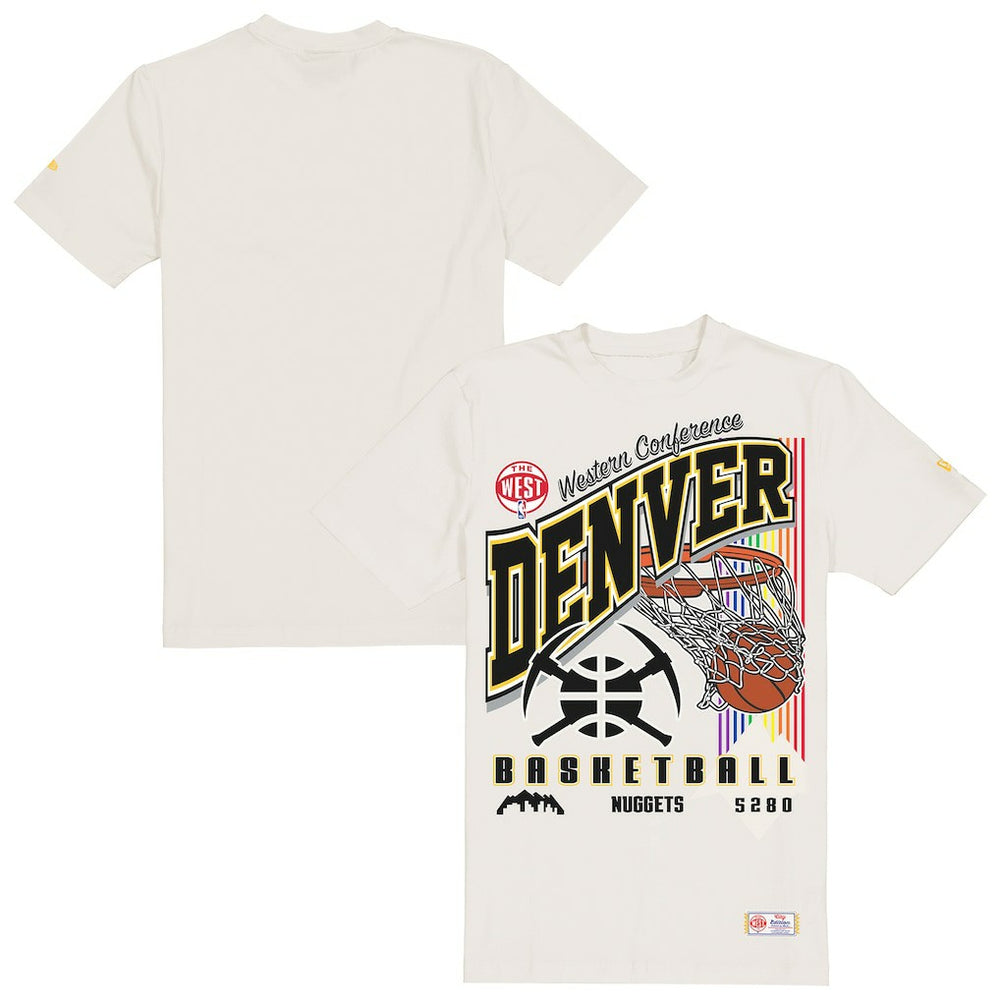 Cream Denver Nuggets Oversized City Edition Remix Vintage T-Shirt sale | NBA