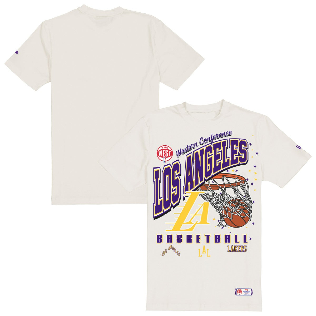 Cream Los Angeles Lakers Oversized City Edition Remix Vintage T-Shirt | NBA