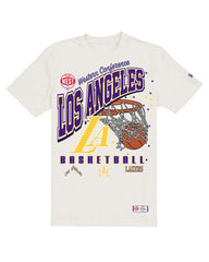 Cream Los Angeles Lakers Oversized City Edition Remix Vintage T-Shirt | NBA