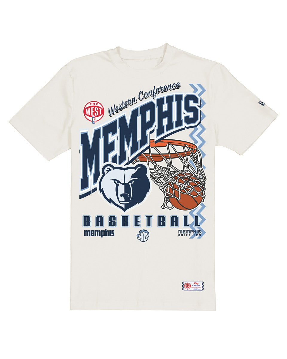 Cream Memphis Grizzlies Oversized City Edition Remix Vintage T-Shirt | NBA
