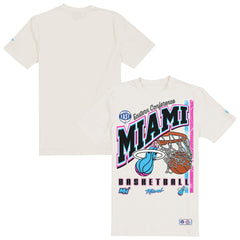 Cream Miami Heat Oversized City Edition Remix Vintage T-Shirt | NBA