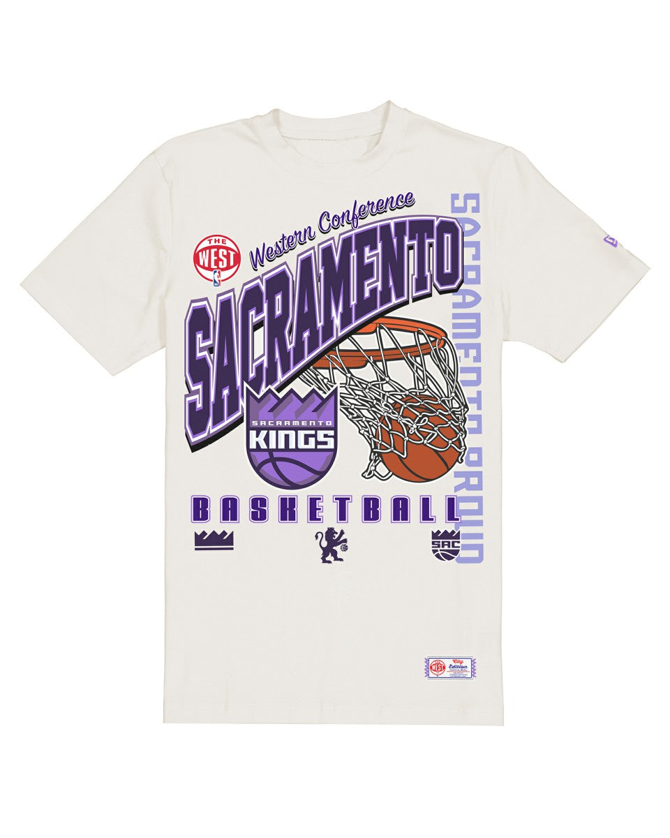 Cream Sacramento Kings Oversized City Edition Remix Vintage T-Shirt | NBA