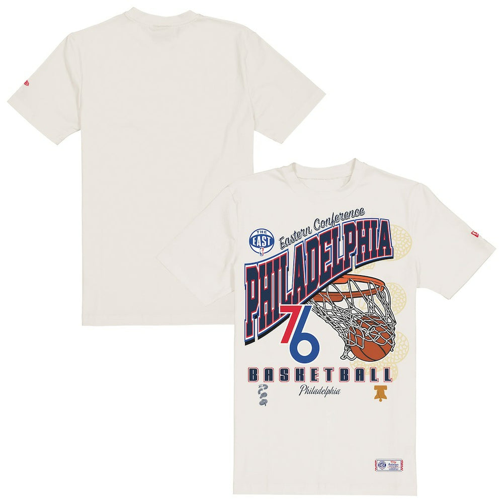 Cream Philadelphia 76ers Oversized City Edition Remix Vintage T-Shirt | NBA