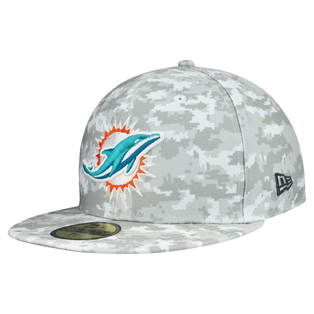 Miami Dolphins 2025 Salute to Service Fan Pack 59FIFTY Fitted Hat | NFL Outlet