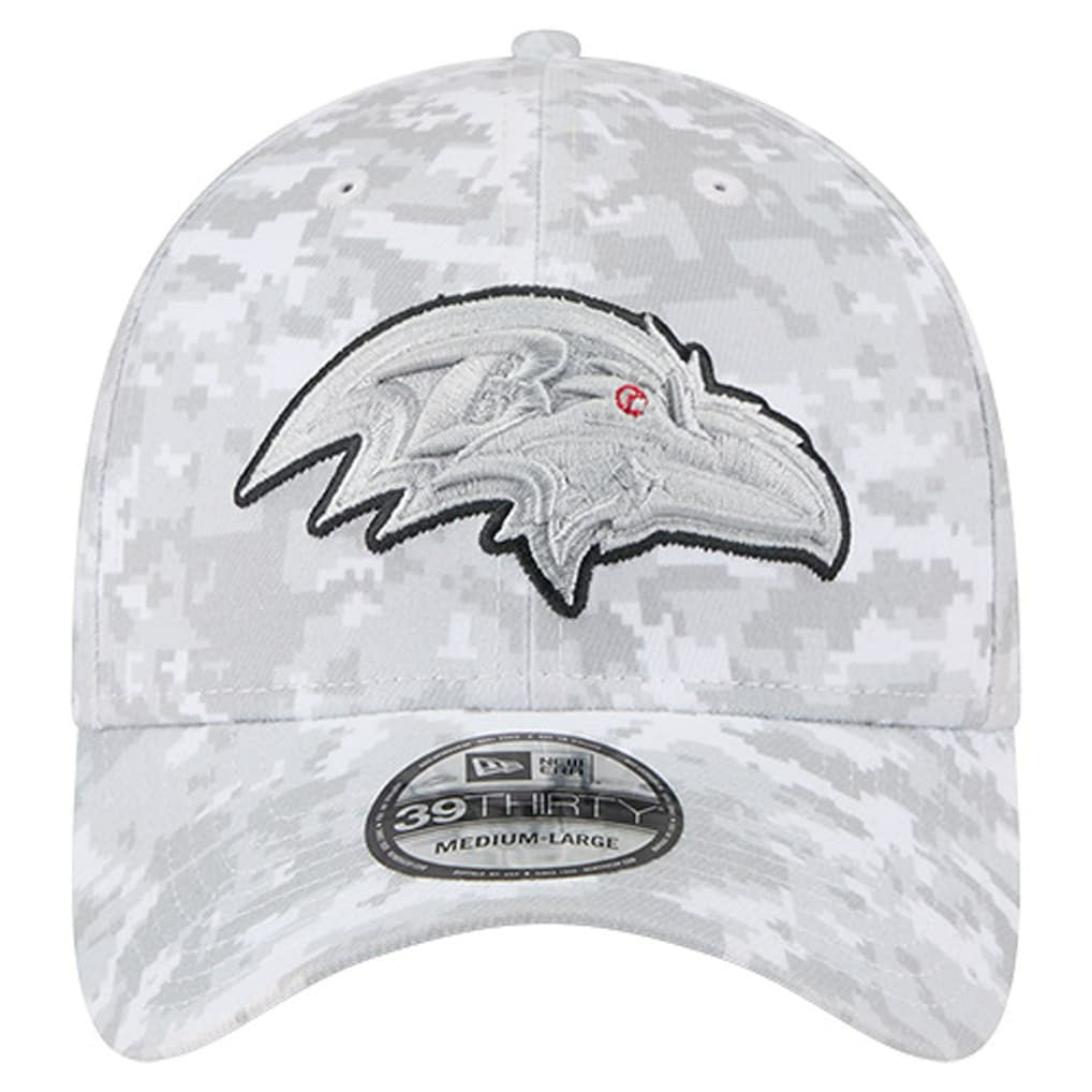 Baltimore Ravens 2025 Salute to Service Digital Camo Fan Pack 39THIRTY Flex Hat | NFL Sale
