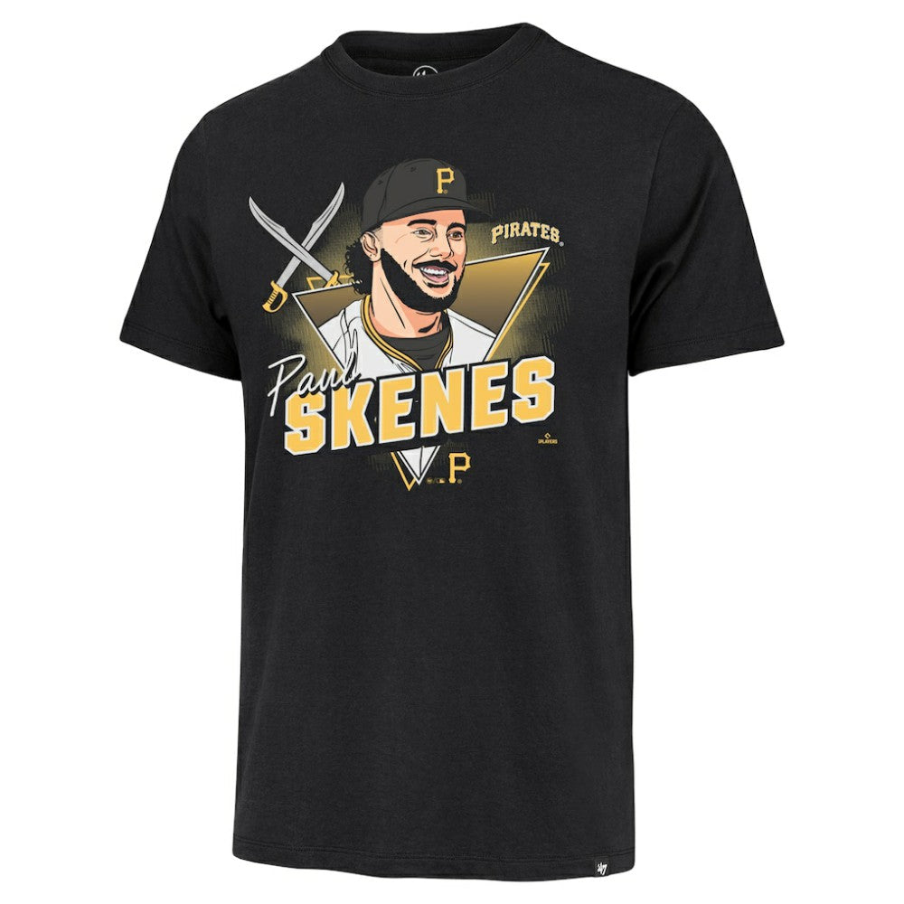 Paul Skenes Pittsburgh Pirates '47 Player Caricature Franklin T-Shirt - MLB T-shirts