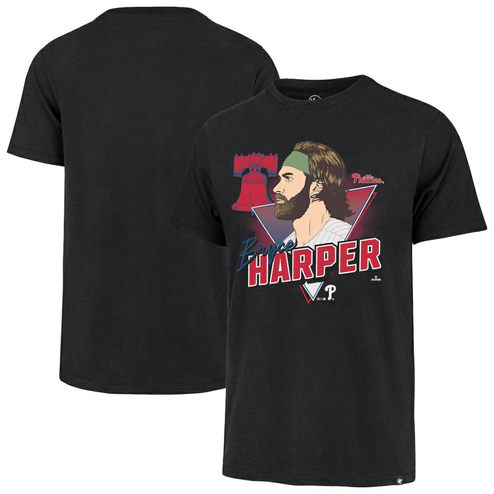 Bryce Harper Philadelphia Phillies '47 Player Caricature Franklin T-Shirt - MLB T-shirts