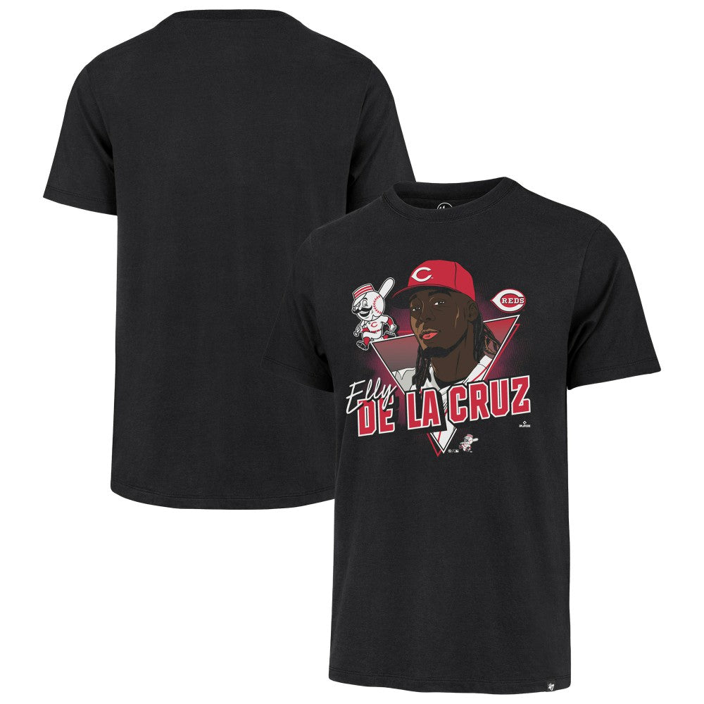 Elly De La Cruz Cincinnati Reds '47 Player Caricature Franklin T-Shirt - MLB T-shirts