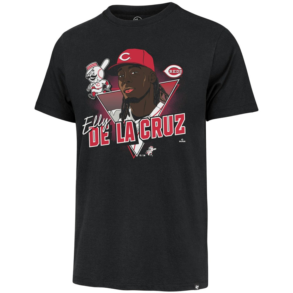 Elly De La Cruz Cincinnati Reds '47 Player Caricature Franklin T-Shirt - MLB T-shirts