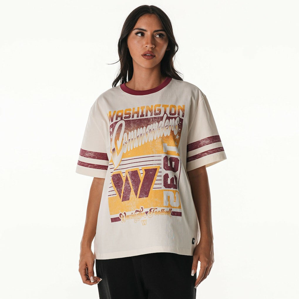 Washington Commanders The Wild Collective Women's Vintage Drop Shoulder Oversized Boyfriend T-Shirt | NFL Online