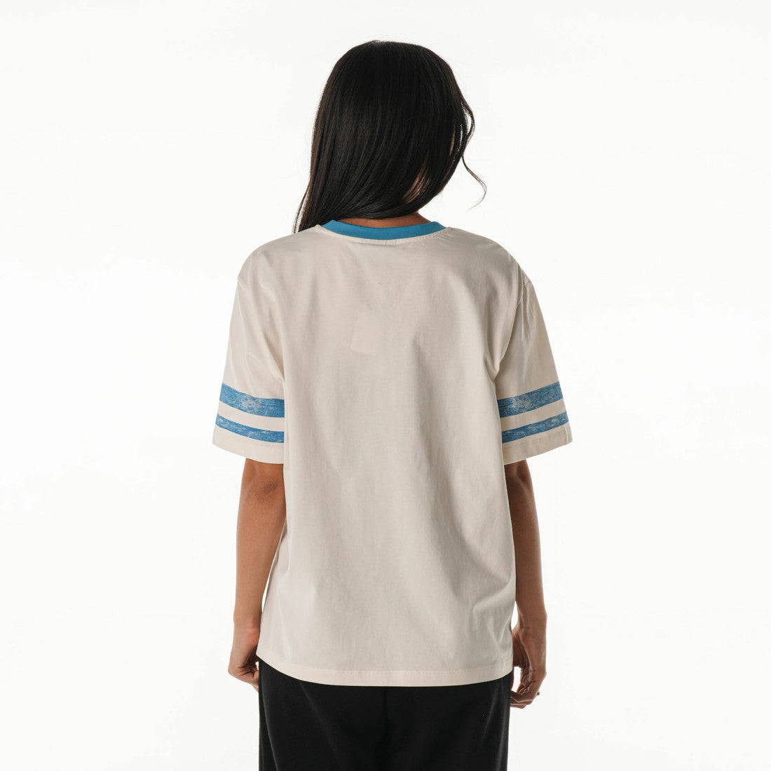 Detroit Lions The Wild Collective Women's Vintage Drop Shoulder Oversized Boyfriend T-Shirt | NFL Sale