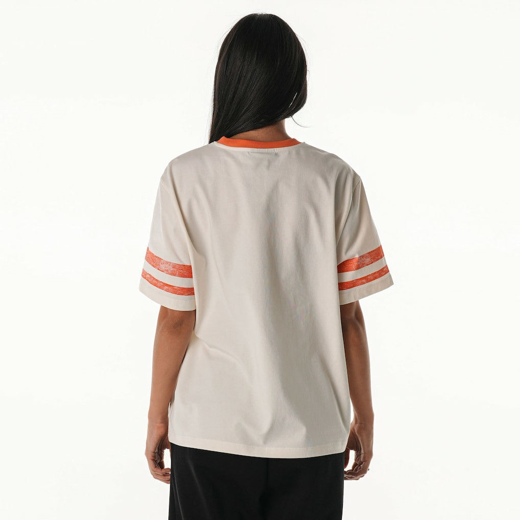 Cleveland Browns The Wild Collective Women's Vintage Drop Shoulder Oversized Boyfriend T-Shirt | NFL Discount
