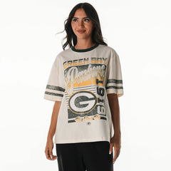 Green Bay Packers The Wild Collective Women's Vintage Drop Shoulder Oversized Boyfriend T-Shirt | NFL Online