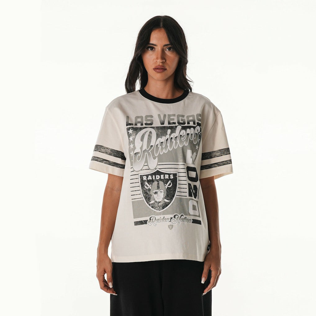 Las Vegas Raiders The Wild Collective Women's Vintage Drop Shoulder Oversized Boyfriend T-Shirt | NFL Online