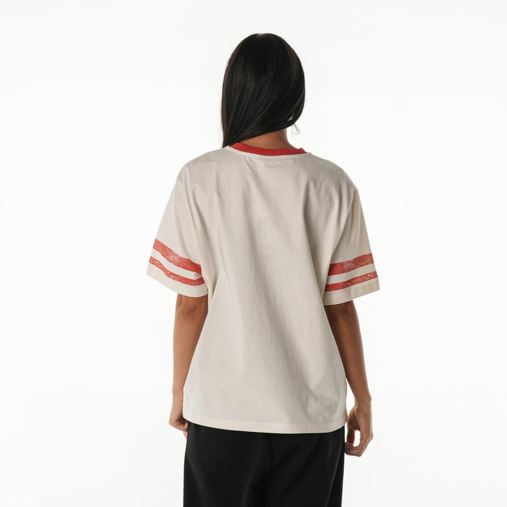 Tampa Bay Buccaneers The Wild Collective Women's Vintage Drop Shoulder Oversized Boyfriend T-Shirt | NFL Discount