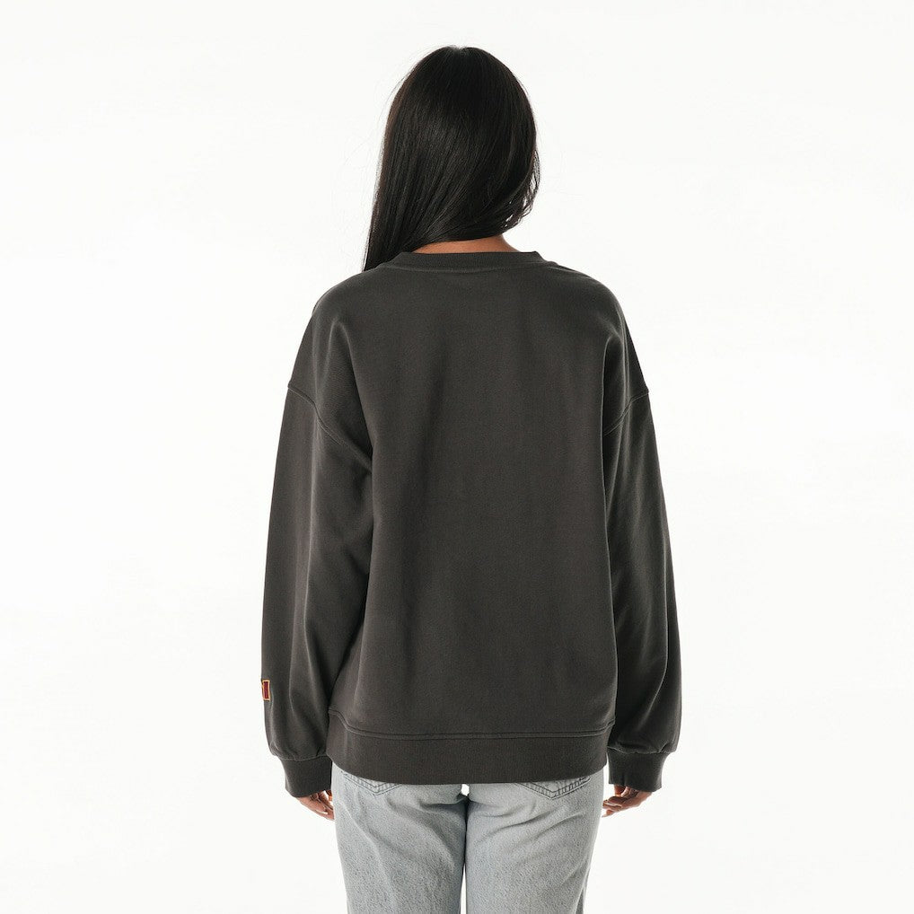 Washington Commanders The Wild Collective Women's Rock Crystal Oversized Crewneck Sweatshirt | NFL Outlet