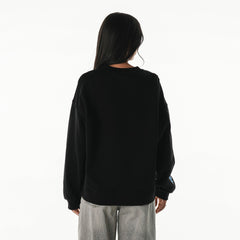 Detroit Lions The Wild Collective Women's Rock Crystal Oversized Crewneck Sweatshirt | NFL Outlet