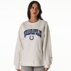 Indianapolis Colts The Wild Collective Women's Rock Crystal Oversized Crewneck Sweatshirt | NFL Discount