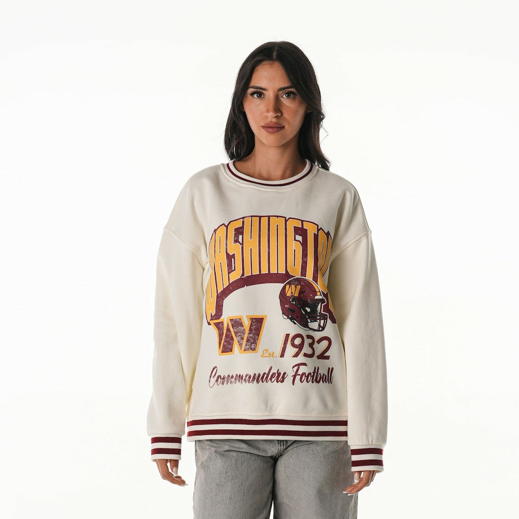 Washington Commanders The Wild Collective Women's Oversized Vintage French Terry Sweatshirt | NFL Near me
