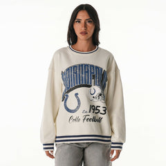 Indianapolis Colts The Wild Collective Women's Oversized Vintage French Terry Sweatshirt | NFL Hot