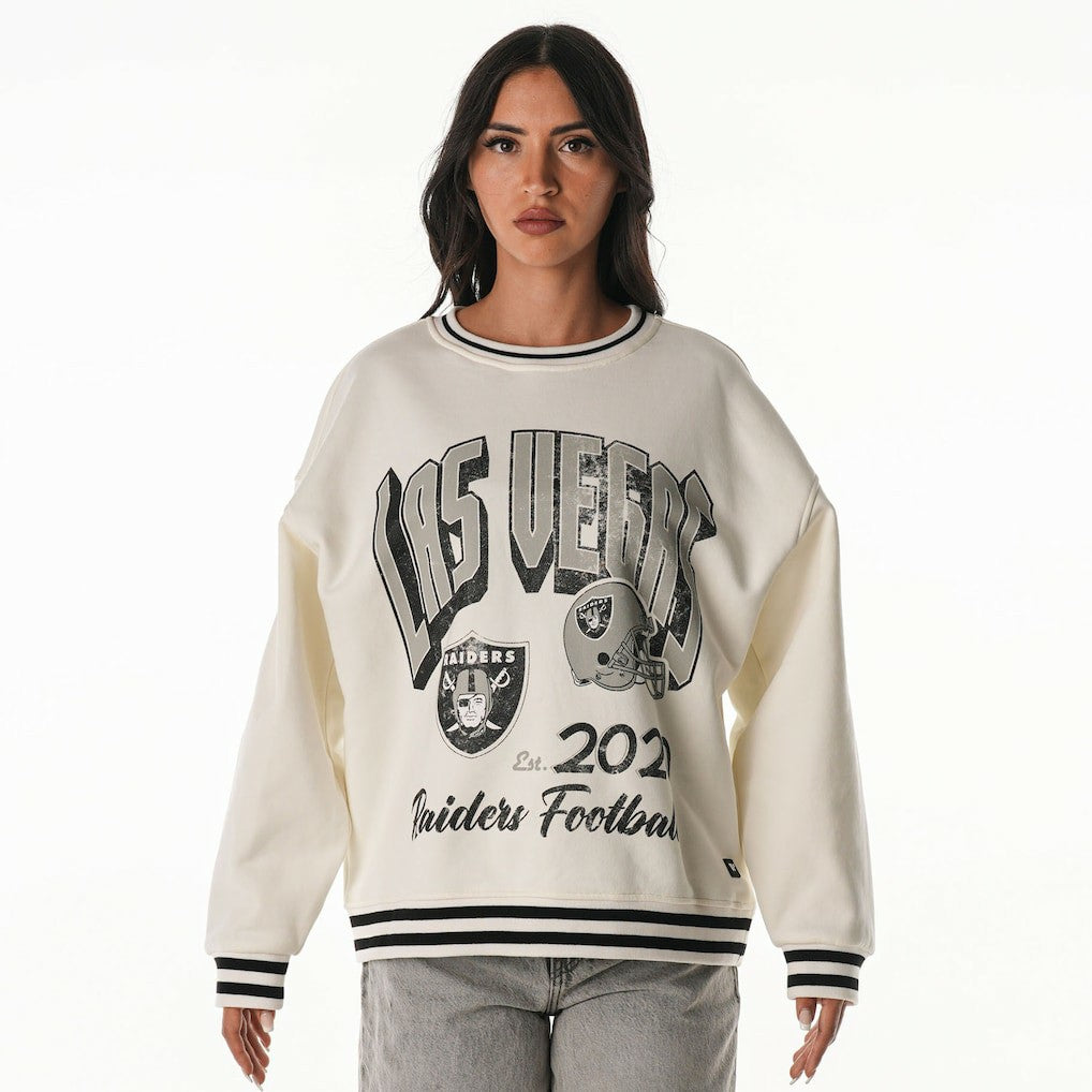Las Vegas Raiders The Wild Collective Women's Oversized Vintage French Terry Sweatshirt | NFL Online