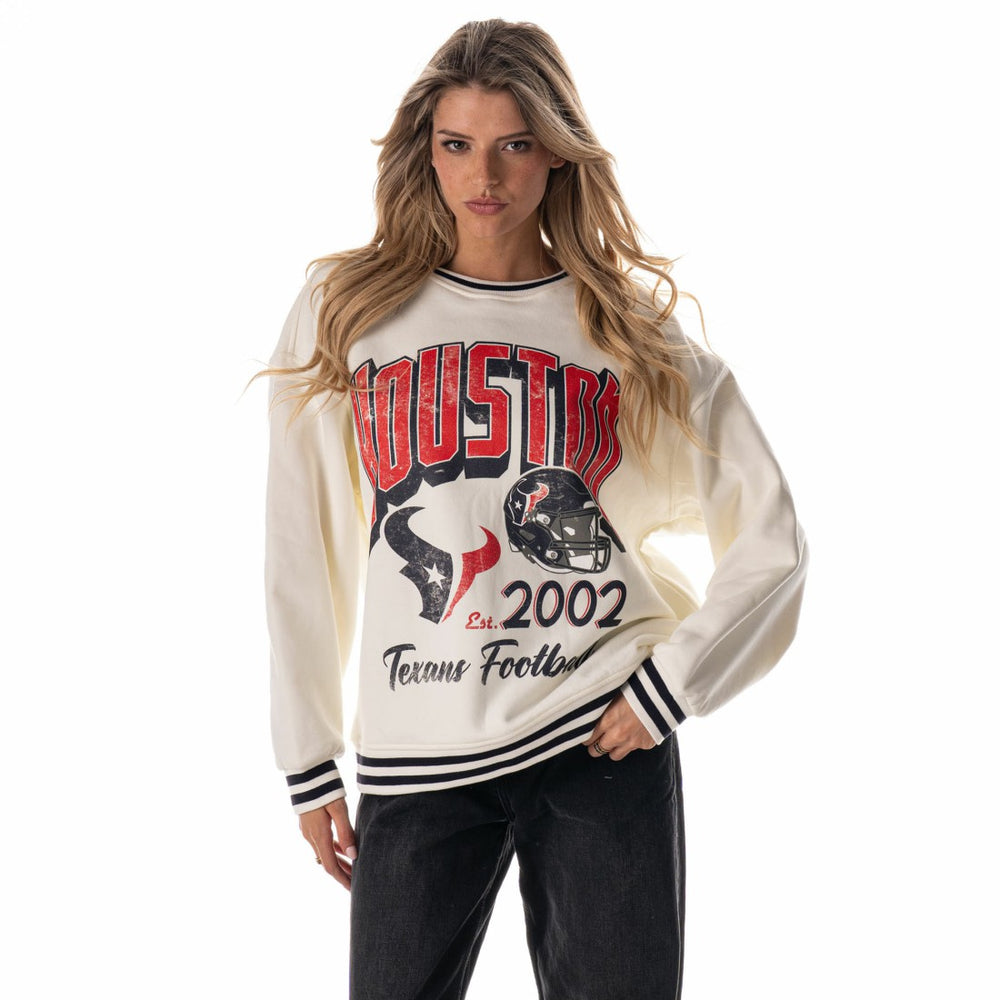 Houston Texans The Wild Collective Women's Oversized Vintage French Terry Sweatshirt | NFL Near me