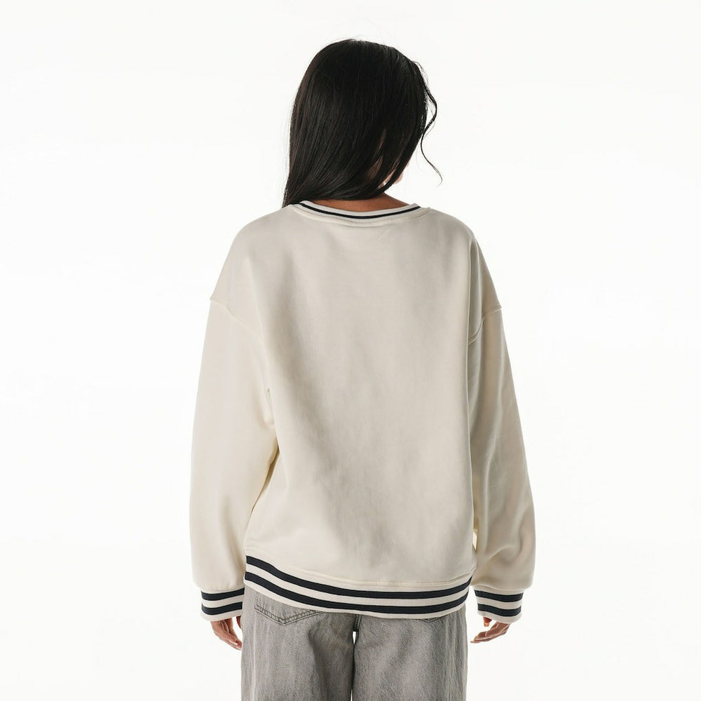 New England Patriots The Wild Collective Women's Oversized Vintage French Terry Sweatshirt | NFL Outlet