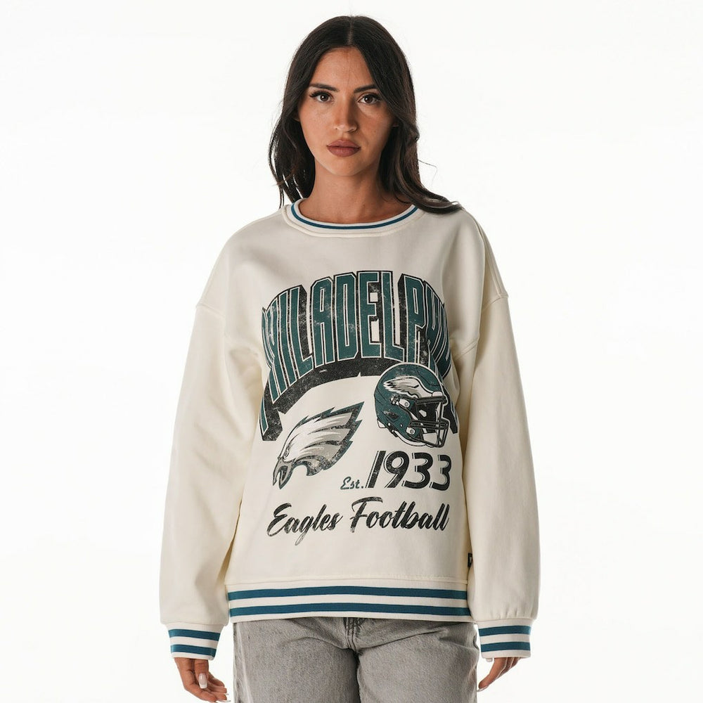 Philadelphia Eagles The Wild Collective Women's Oversized Vintage French Terry Sweatshirt | NFL Online