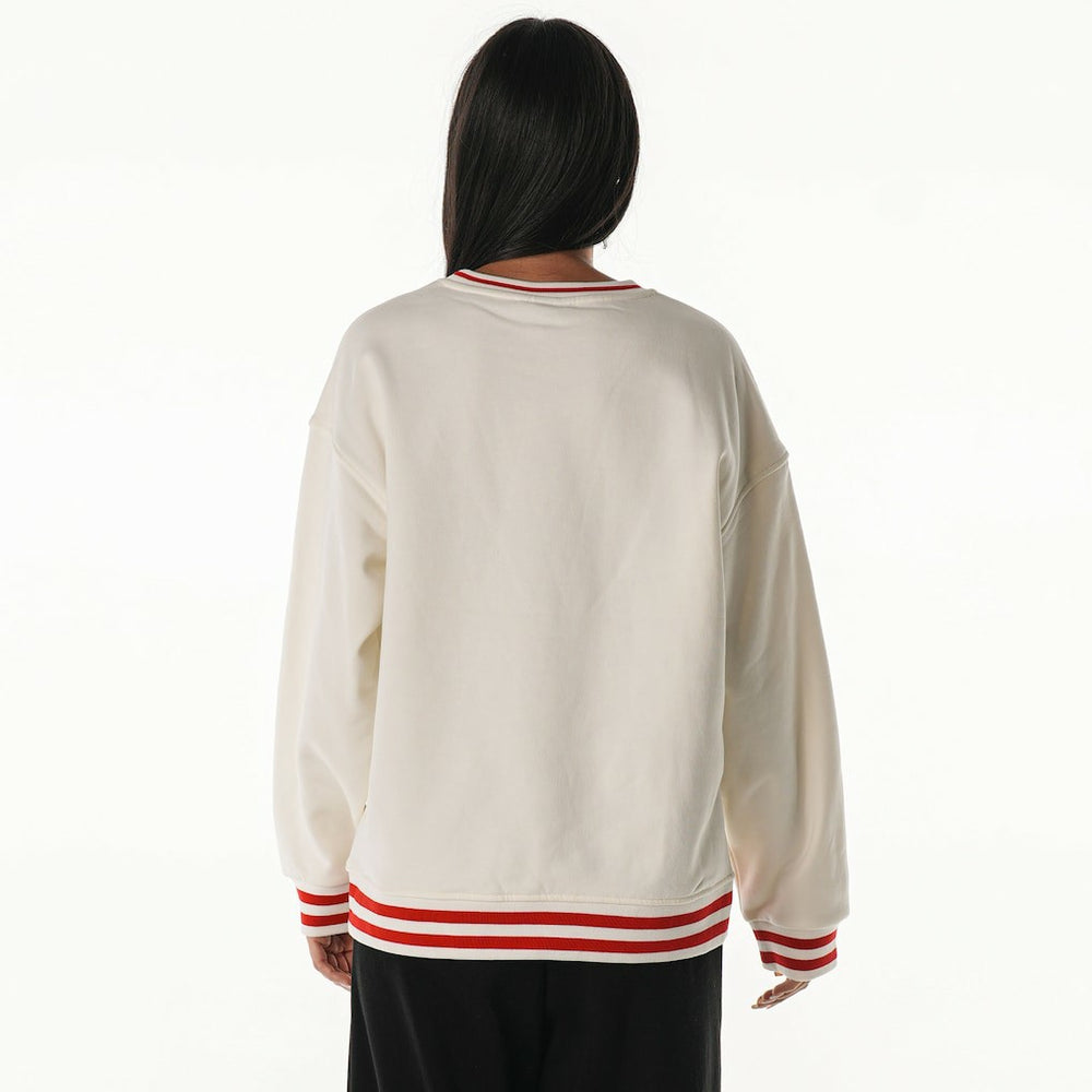 San Francisco 49ers The Wild Collective Women's Oversized Vintage French Terry Sweatshirt | NFL Outlet