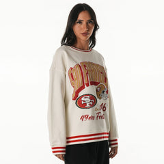 San Francisco 49ers The Wild Collective Women's Oversized Vintage French Terry Sweatshirt | NFL Outlet